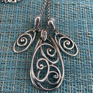 Brighton swirl necklace and earring set